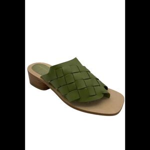 INTENTIONALLY BLANK Woven Leather Sandals Olive - Medium